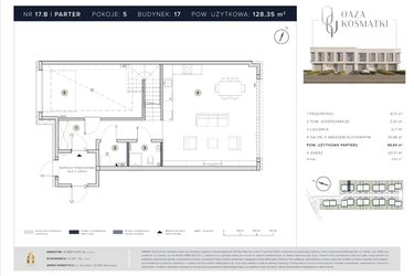 Rzut - Dom na sprzedaż 5 pokoi o powierzchni 155,88 m² - numer 17.B w Oaza Kosmatki