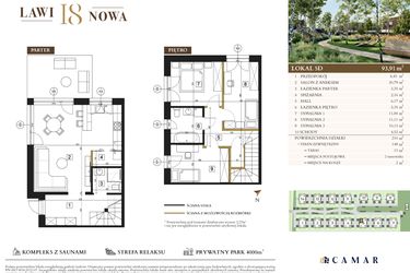 Rzut - Dom na sprzedaż 4 pokoje o powierzchni 93,91 m² - numer 5D w Lawinowa 18
