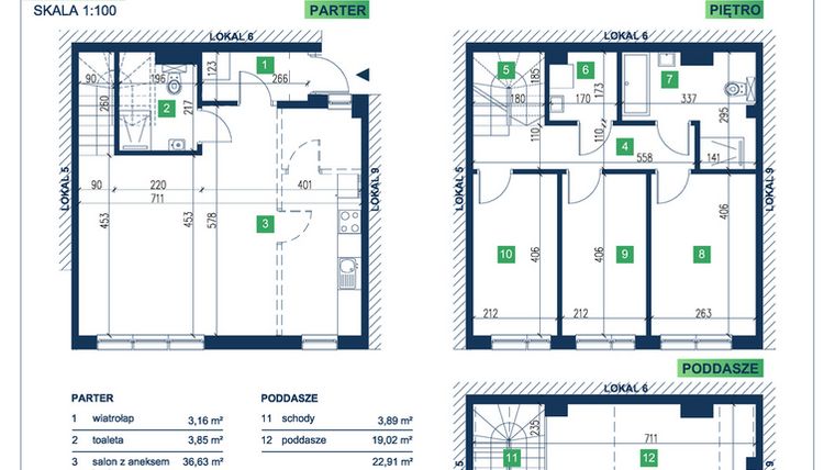 Rzut - Dom na sprzedaż 5 pokoi o powierzchni 113,13 m² - numer 7 w Vista Forest