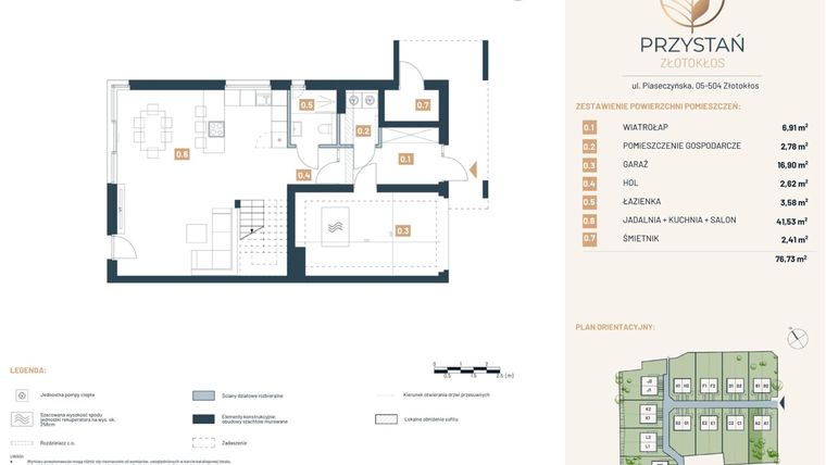 Rzut - Dom na sprzedaż 5 pokoi o powierzchni 151,66 m² - numer A2 w Przystań Złotokłos