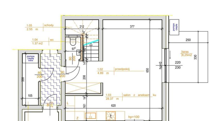 Rzut - Dom na sprzedaż 4 pokoje o powierzchni 85,75 m² - numer E2 w Nova Natura Etap VII