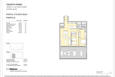Rzut - Mieszkanie na sprzedaż 2 pokoje o powierzchni 92,72 m² - numer CH-30B w Celestia Homes