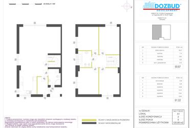 Rzut - Dom na sprzedaż 5 pokoi o powierzchni 120,89 m² - numer 64/17.A1 w Domy Góraszka etap XIV