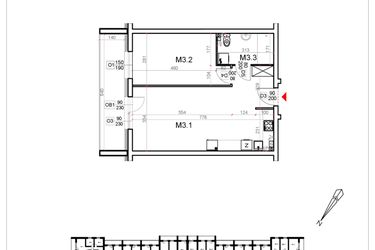Rzut - Mieszkanie na sprzedaż 2 pokoje o powierzchni 49,07 m² - numer 3 w Malinowa Osiedle Borek