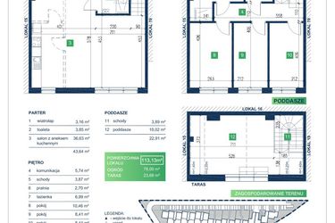 Rzut - Dom na sprzedaż 5 pokoi o powierzchni 113,13 m² - numer 17 w Vista Forest Stabłowice