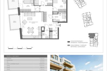 Rzut - Mieszkanie na sprzedaż 4 pokoje o powierzchni 84,83 m² - numer C.M12 w Matemblevo