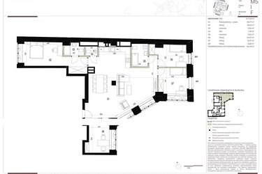 Rzut - Mieszkanie na sprzedaż 5 pokoi o powierzchni 116,79 m² - numer F.1.2 w Nowa Stawowa