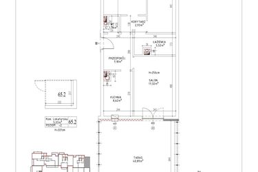 Rzut - Mieszkanie na sprzedaż 3 pokoje o powierzchni 63,52 m² - numer M-92 w Nałęczowska
