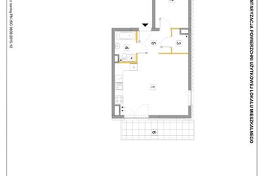 Rzut - Mieszkanie na sprzedaż 2 pokoje o powierzchni 51,82 m² - numer A.25 w Puenta