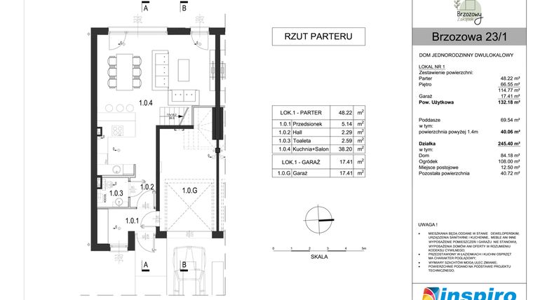 Rzut - Dom na sprzedaż 5 pokoi o powierzchni 163 m² - numer 23_1 w Brzozowy Zakątek