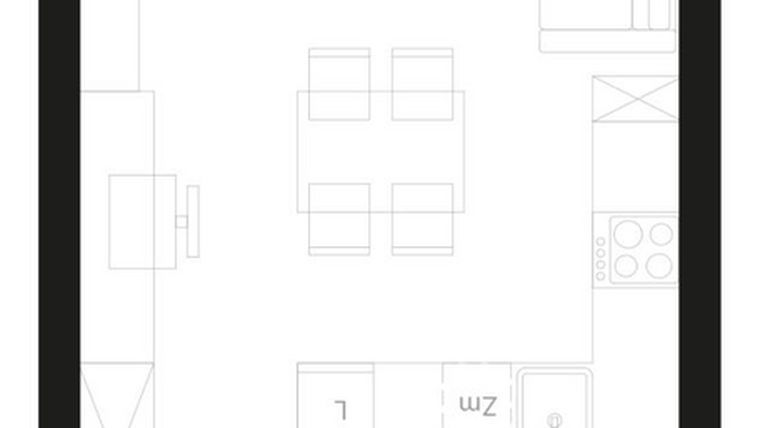 Rzut - Mieszkanie na sprzedaż 1 pokój o powierzchni 31,3 m² - numer M47 w Atrium House