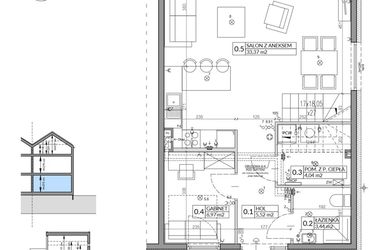 Rzut - Dom na sprzedaż 6 pokoi o powierzchni 143,04 m² - numer 6B w Wille przy Lesie