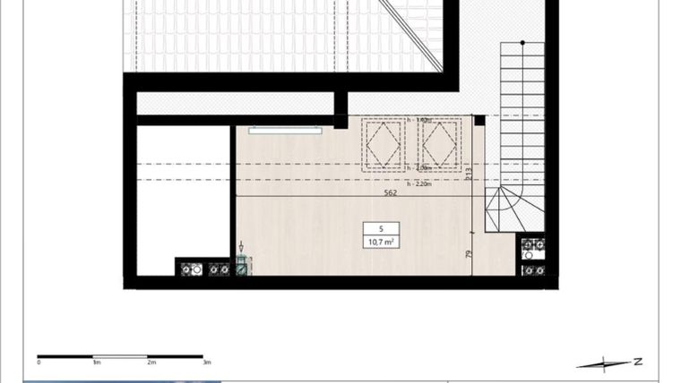 Rzut - Mieszkanie na sprzedaż 2 pokoje o powierzchni 48,97 m² - numer B3/3/33 w Montano bud. B3
