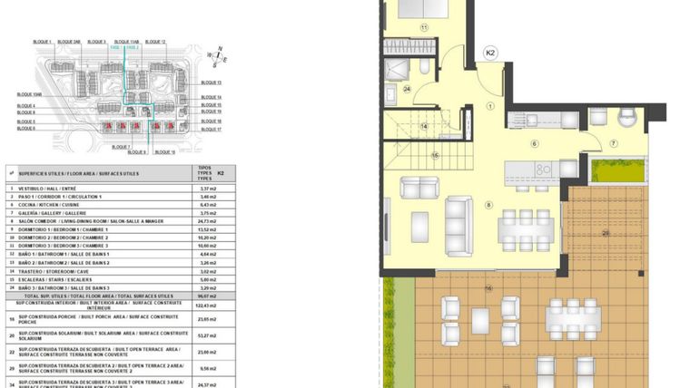 Rzut - Dom na sprzedaż 4 pokoje o powierzchni 122 m² - numer 3 w Lagoon Villas