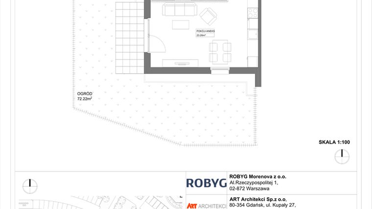 Rzut - Mieszkanie na sprzedaż 1 pokój o powierzchni 29,17 m² - numer 3.10.0M04 w Szumilas etap III