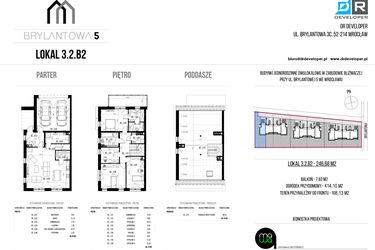 Rzut - Dom na sprzedaż 5 pokoi o powierzchni 246,68 m² - numer 3.2.B2 w Brylantowa 5