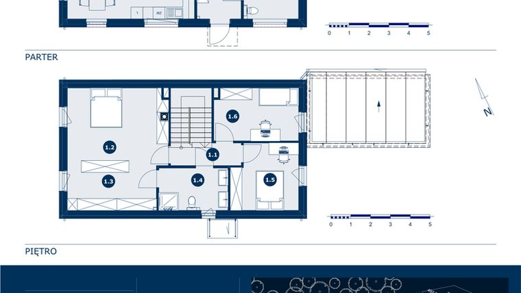 Rzut - Dom na sprzedaż 5 pokoi o powierzchni 148 m² - numer V.A w Nowy Park Domy Tyniec etap V