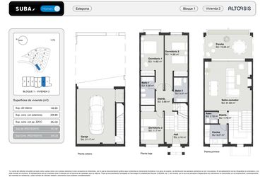 Rzut - Dom na sprzedaż 3 pokoje o powierzchni 245,2 m² - numer 2 w Altoasis