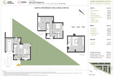 Rzut - Dom na sprzedaż 4 pokoje o powierzchni 120,11 m² - numer 60 w Leśne Wzgórza etap I-II