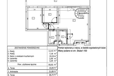 Rzut - Mieszkanie na sprzedaż 3 pokoje o powierzchni 81,81 m² - numer 57 w Aquamarina Dąbki