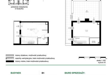 Rzut - Mieszkanie na sprzedaż 1 pokój o powierzchni 65,48 m² - numer M31 w Wędrowna