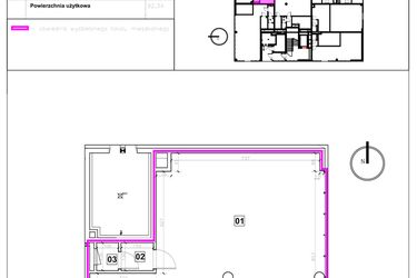Rzut - Lokal użytkowy na sprzedaż 1 pokój o powierzchni 92,34 m² - numer 2.C.13 w Nowe Miasto Polesie etap IIIa