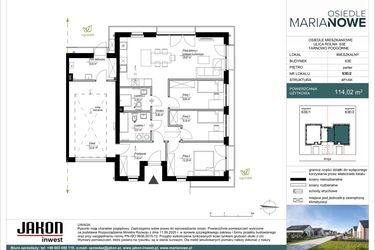 Rzut - Dom na sprzedaż 4 pokoje o powierzchni 114,02 m² - numer 63E/2 w Osiedle Marianowe