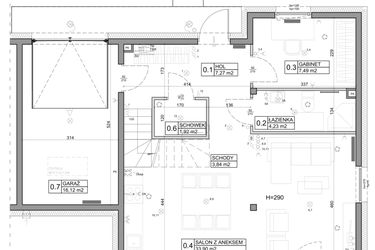 Rzut - Dom na sprzedaż 6 pokoi o powierzchni 161,21 m² - numer 12 w Miasto Ogród 4