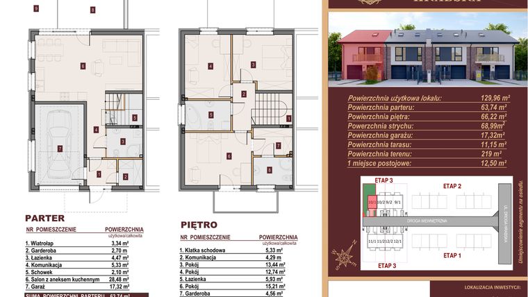 Rzut - Dom na sprzedaż 4 pokoje o powierzchni 129,96 m² - numer 10/1 w Dzielnica Hrabska