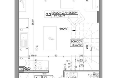 Rzut - Dom na sprzedaż 3 pokoje o powierzchni 72,9 m² - numer 25A w Nova Magdalenka 6