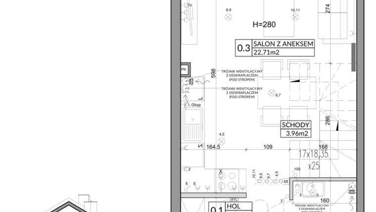 Rzut - Dom na sprzedaż 3 pokoje o powierzchni 65,83 m² - numer 14A w Nova Magdalenka 7