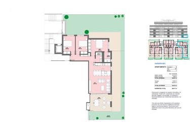 Rzut - Mieszkanie na sprzedaż 3 pokoje o powierzchni 93,18 m² - numer 0-F w Mieszkania w Torre-Pacheco - 81297711
