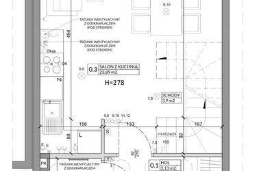 Rzut - Dom na sprzedaż 3 pokoje o powierzchni 68,29 m² - numer 10A w Osiedle Słoneczne