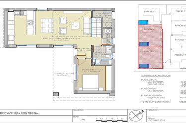Rzut - Dom na sprzedaż 3 pokoje o powierzchni 115 m² - numer 1 w Dom w Rojales - 35540088