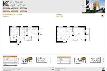 Rzut - Mieszkanie na sprzedaż 5 pokoi o powierzchni 109,14 m² - numer LM32 w Kameralna Koszykarska