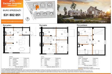 Rzut - Dom na sprzedaż 5 pokoi o powierzchni 116,3 m² - numer 3 w Zacisze Ursynów