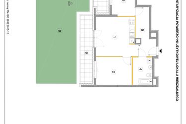 Rzut - Mieszkanie na sprzedaż 3 pokoje o powierzchni 60,98 m² - numer A.03 w Puenta