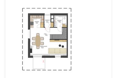 Rzut - Mieszkanie na sprzedaż 4 pokoje o powierzchni 89,9 m² - numer M-22 w Life Hub
