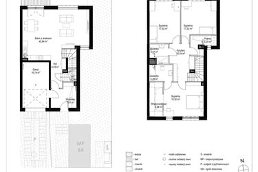 Rzut - Dom na sprzedaż 4 pokoje o powierzchni 160,24 m² - numer B.0M04 w Lagom