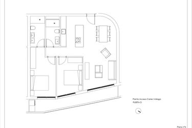 Rzut - Mieszkanie na sprzedaż 2 pokoje o powierzchni 97 m² - numer 0-D w Mieszkania w Calpe - 94000145