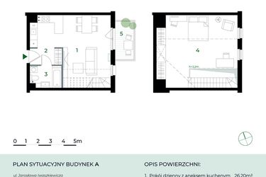 Rzut - Mieszkanie na sprzedaż 2 pokoje o powierzchni 33,55 m² - numer M26 w Park-Wojszyce