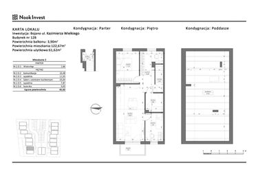 Rzut - Mieszkanie na sprzedaż 3 pokoje o powierzchni 61,62 m² - numer 12B w Bojano, ul. Kazimierza Wielkiego