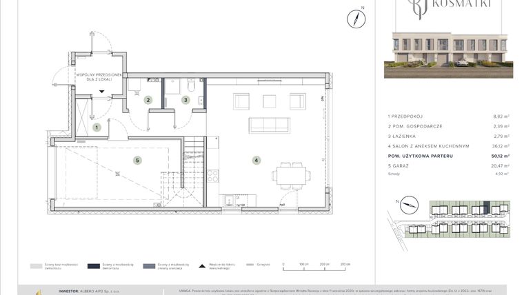Rzut - Dom na sprzedaż 5 pokoi o powierzchni 158,28 m² - numer 13.A w Oaza Kosmatki