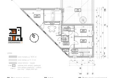 Rzut - Mieszkanie na sprzedaż 4 pokoje o powierzchni 108,91 m² - numer B2 w Chrzanowskiego 15