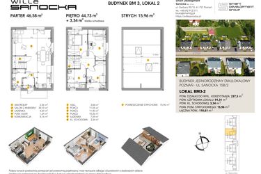 Rzut - Dom na sprzedaż 4 pokoje o powierzchni 110,61 m² - numer BM3_2 w Wille Sanocka