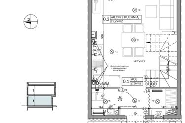 Rzut - Dom na sprzedaż 3 pokoje o powierzchni 62,16 m² - numer 2 w Boska Ksawerowska 2