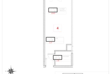 Rzut - Mieszkanie na sprzedaż 1 pokój o powierzchni 28,75 m² - numer A1-4 w Rezydencja Ogród Saski etap I i II