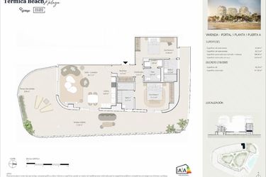 Rzut - Mieszkanie na sprzedaż 2 pokoje o powierzchni 141 m² - numer P1P1P-A w Termica Beach