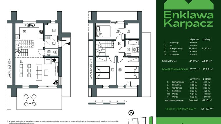 Rzut - Dom na sprzedaż 4 pokoje o powierzchni 82,73 m² - numer 18A w Enklawa Karpacz