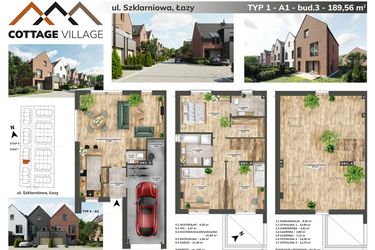 Rzut - Dom na sprzedaż 5 pokoi o powierzchni 189,56 m² - numer A1.3 w Cottage Village